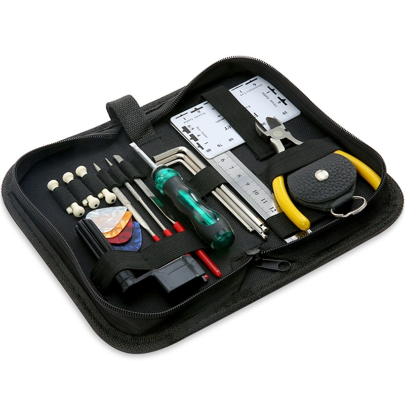 Musical Instrument Strings - 22-teiliges Gitarren-Reparatur-Werkzeugset Multifunktionale Gitarren-Werkzeugtasche Ersatzteile für