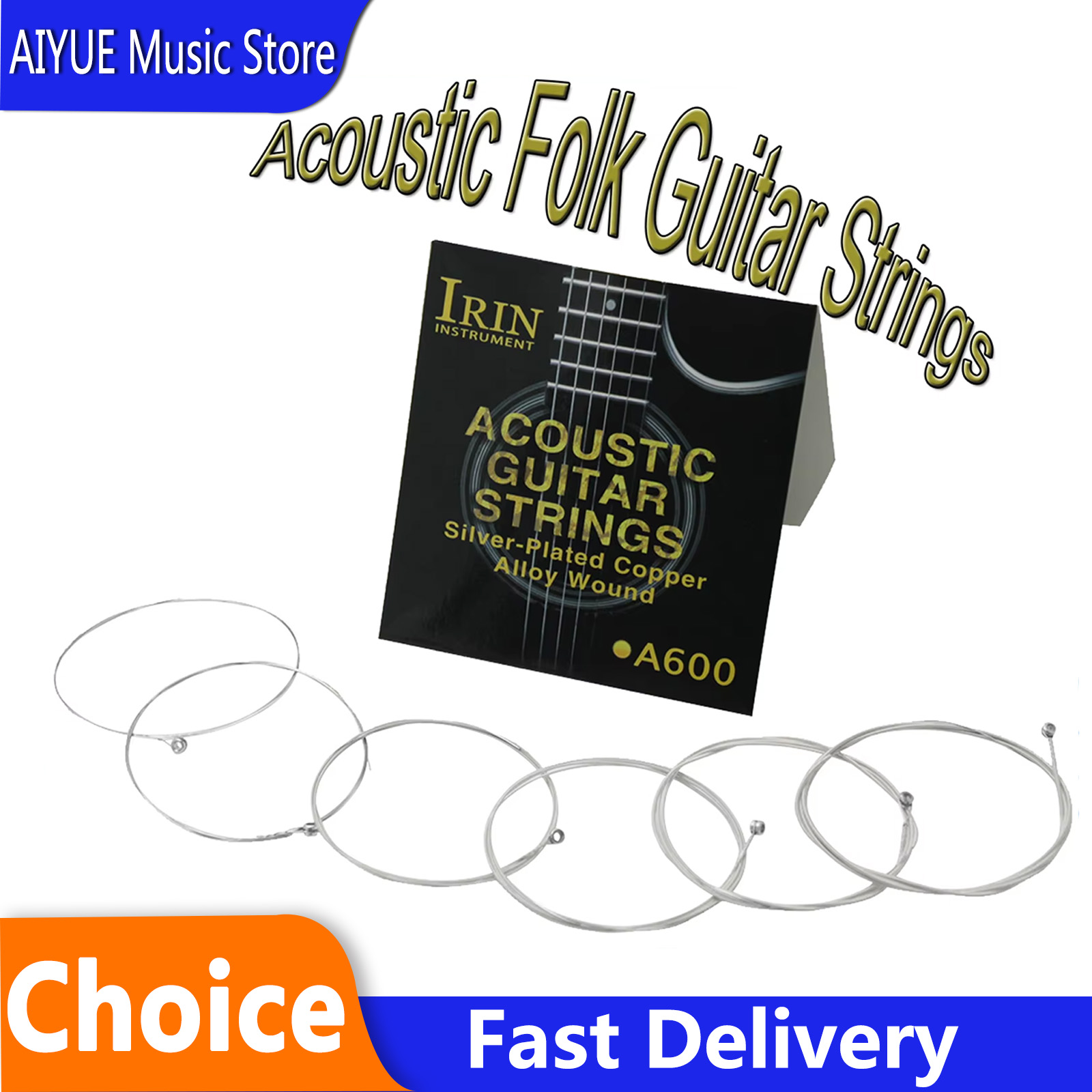Musical Instrument Strings - IRIN A600 Akustische Folk-Gitarrensaiten, Ersatzteile, Saiten
