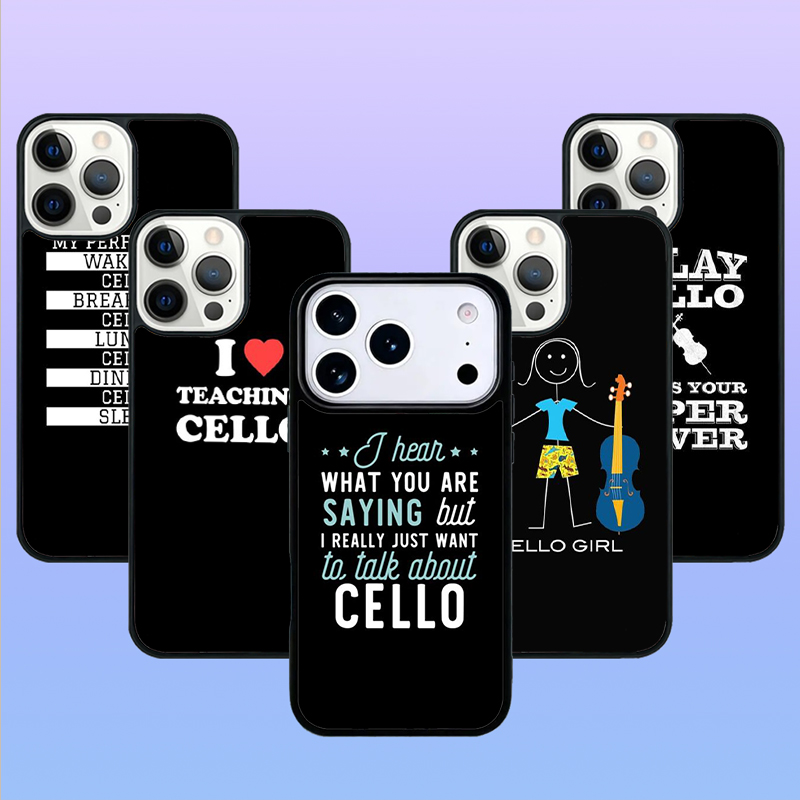 Musical Instrument Quotes - Handyhülle mit Cello-Musik-Instrumenten-Motiv für iPhone 17