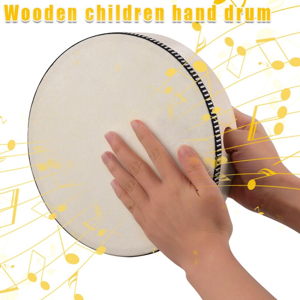 Musical Instruments Game - Werkzeug 4/6/8/10 Zoll Holz-Handtrommel Holzrahmen Sicheres
