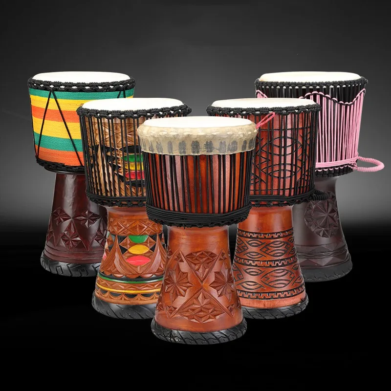 Musical Instrument Kit - 12-Zoll-Djembe-Afrikanische Trommel aus Mahagoni, professionelles Ziegenleder,