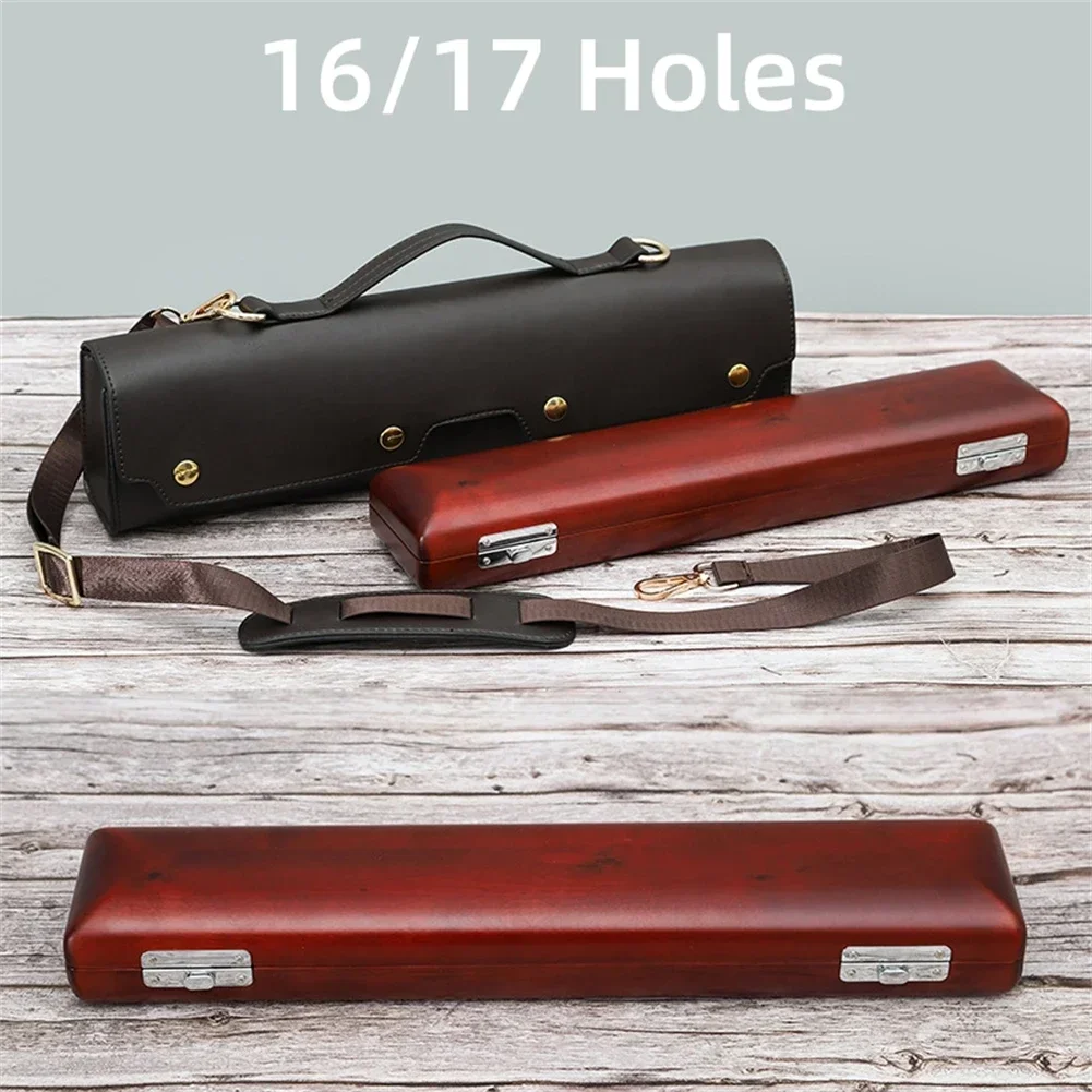 Musical Instrument Flute - Tragbarer Aufbewahrungskoffer für 16-17 Löcher, Flöte,