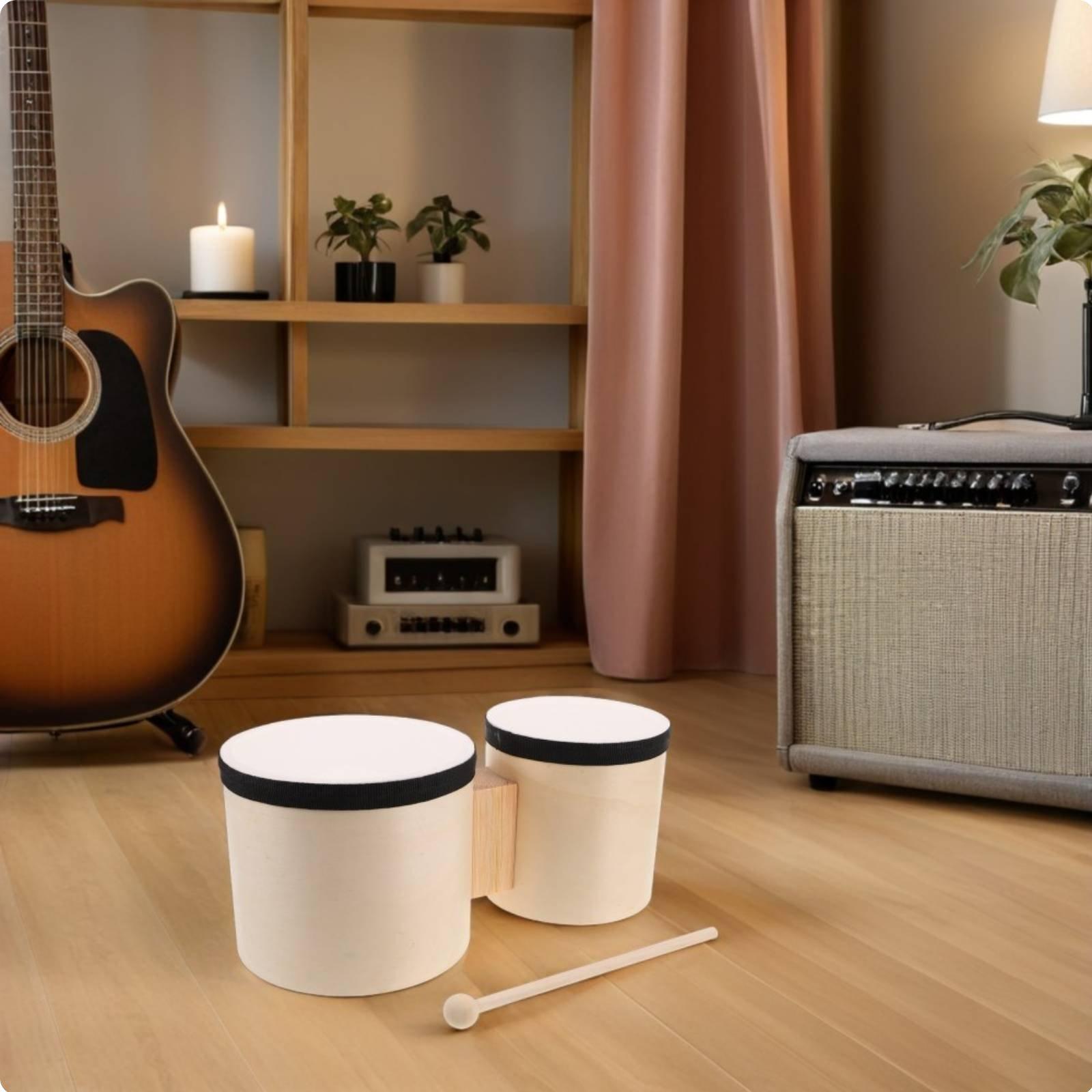 Bongo Drum Set - Bongo-Trommel-Set, leicht zu erlernendes Percussion-Instrument aus