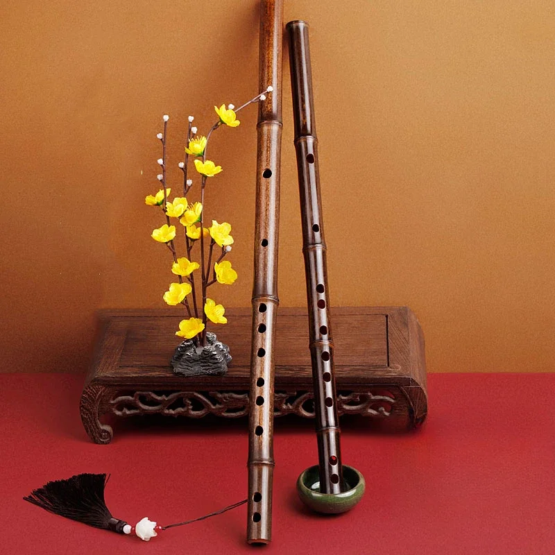 Shakuhachi Bamboo Flute - Lila Bambusflöteninstrument Erwachsene Professionelle Traversa Flöten