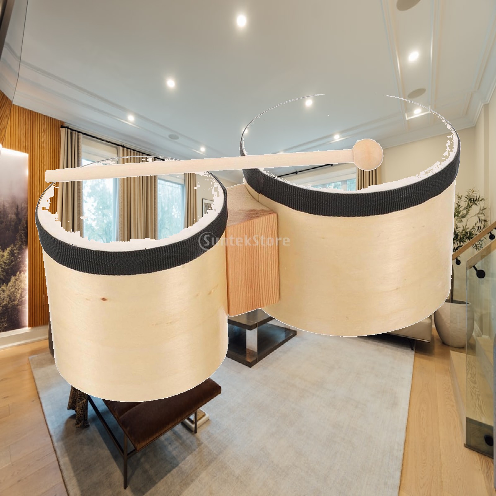 Bongo Drum Set - Mini Bongo Trommel Übungsset Handtrommel Musikinstrument