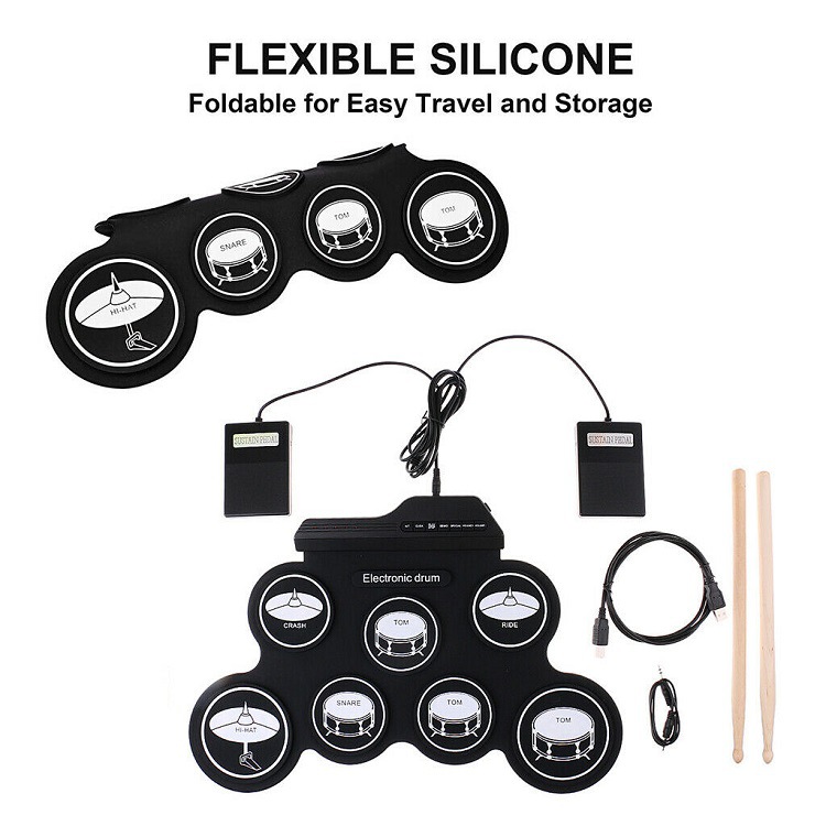 Hochwertiges Silikon-Drum-Pad  – Musical Instrument Kit Bewertung und Preis