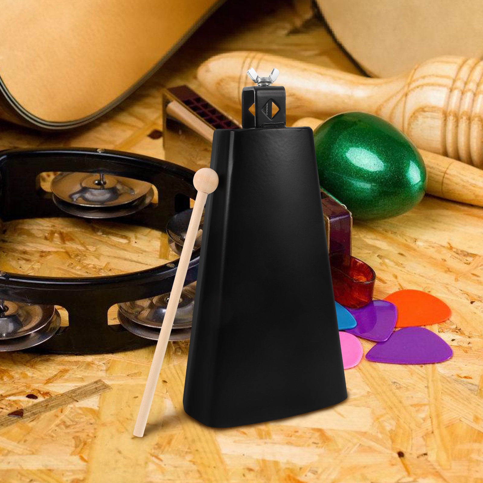 1 Set Metall-Kuhglocke mit Sti – Musical Instrument Kit Bewertung und Preis
