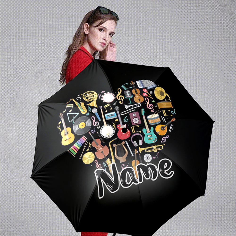 Personalisierter Regenschirm m – Musical Instrument And Name Bewertung und Preis